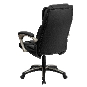 High Back Folding Black LeatherSoft Executive Swivel Office Chair with Arms, BT-9875H-GG