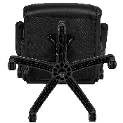 High Back Black LeatherSoft Executive Swivel Office Chair with Double Layered Headrest and Open Arms, BT-9896H-GG