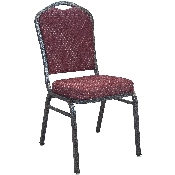 Advantage Premium Burgundy-patterned Crown Back Banquet Chair - Silver Vein, CBMW-202