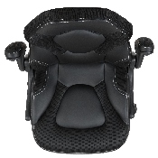 X10 Gaming Chair Racing Office Ergonomic Computer PC Adjustable Swivel Chair with Flip-up Arms, Black LeatherSoft, CH-00095-BK-GG