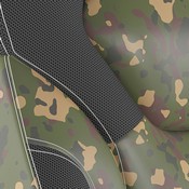 X10 Gaming Chair Racing Computer PC Adjustable Chair with Flip-up Arms and Transparent Roller Wheels, Camouflage/Black LeatherSoft, CH-00095-CAM-RLB-GG