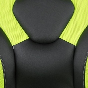 X10 Gaming Chair Racing Office Ergonomic Computer PC Adjustable Swivel Chair with Flip-up Arms, Neon Green/Black LeatherSoft, CH-00095-GN-GG