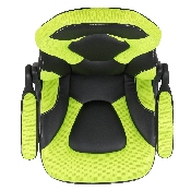 X10 Gaming Chair Racing Office Ergonomic Computer PC Adjustable Swivel Chair with Flip-up Arms, Neon Green/Black LeatherSoft, CH-00095-GN-GG