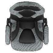 X10 Gaming Chair Racing Office Ergonomic Computer PC Adjustable Swivel Chair with Flip-up Arms, Gray/Black LeatherSoft, CH-00095-GY-GG