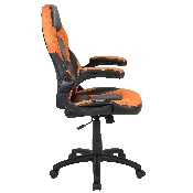 X10 Gaming Chair Racing Office Ergonomic Computer PC Adjustable Swivel Chair with Flip-up Arms, Orange/Black LeatherSoft, CH-00095-OR-GG