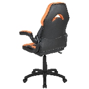 X10 Gaming Chair Racing Office Ergonomic Computer PC Adjustable Swivel Chair with Flip-up Arms, Orange/Black LeatherSoft, CH-00095-OR-GG