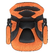 X10 Gaming Chair Racing Office Ergonomic Computer PC Adjustable Swivel Chair with Flip-up Arms, Orange/Black LeatherSoft, CH-00095-OR-GG