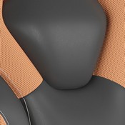 X10 Gaming Chair Racing Office Computer PC Adjustable Chair with Flip-up Arms and Transparent Roller Wheels, Orange/Black LeatherSoft, CH-00095-OR-RLB-GG