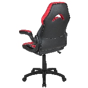 X10 Gaming Chair Racing Office Ergonomic Computer PC Adjustable Swivel Chair with Flip-up Arms, Red/Black LeatherSoft, CH-00095-RED-GG