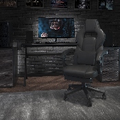 X40 Gaming Chair Racing Ergonomic Computer Chair with Fully Reclining Back/Arms, Slide-Out Footrest, Massaging Lumbar - Black, CH-00288-BK-BK-GG