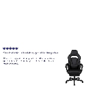 X40 Gaming Chair Racing Ergonomic Computer Chair with Fully Reclining Back/Arms, Slide-Out Footrest, Massaging Lumbar - Black, CH-00288-BK-BK-GG