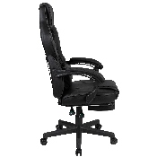 X40 Gaming Chair Racing Ergonomic Computer Chair with Fully Reclining Back/Arms, Slide-Out Footrest, Massaging Lumbar - Black, CH-00288-BK-BK-GG