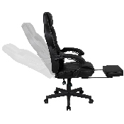 X40 Gaming Chair Racing Ergonomic Computer Chair with Fully Reclining Back/Arms, Slide-Out Footrest, Massaging Lumbar - Black, CH-00288-BK-BK-GG