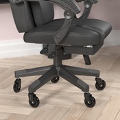 X40 Gaming Chair Racing Computer Chair with Fully Reclining Back/Arms and Transparent Roller Wheels, Slide-Out Footrest, - Black, CH-00288-BK-BK-RLB-GG