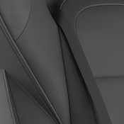 X40 Gaming Chair Racing Computer Chair with Fully Reclining Back/Arms and Transparent Roller Wheels, Slide-Out Footrest, - Black, CH-00288-BK-BK-RLB-GG