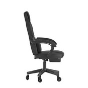 X40 Gaming Chair Racing Computer Chair with Fully Reclining Back/Arms and Transparent Roller Wheels, Slide-Out Footrest, - Black, CH-00288-BK-BK-RLB-GG