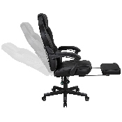 X40 Gaming Chair Racing Ergonomic Computer Chair with Fully Reclining Back/Arms, Slide-Out Footrest, Massaging Lumbar - Black/Gray, CH-00288-BK-GG