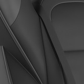 X40 Gaming Chair Racing Computer Chair with Fully Reclining Back/Arms and Transparent Roller Wheels, Slide-Out Footrest, - Black/Gray, CH-00288-BK-RLB-GG