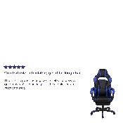 X40 Gaming Chair Racing Ergonomic Computer Chair with Fully Reclining Back/Arms, Slide-Out Footrest, Massaging Lumbar - Black/Blue, CH-00288-BL-GG