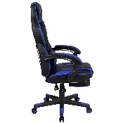 X40 Gaming Chair Racing Ergonomic Computer Chair with Fully Reclining Back/Arms, Slide-Out Footrest, Massaging Lumbar - Black/Blue, CH-00288-BL-GG
