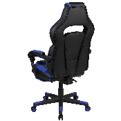 X40 Gaming Chair Racing Ergonomic Computer Chair with Fully Reclining Back/Arms, Slide-Out Footrest, Massaging Lumbar - Black/Blue, CH-00288-BL-GG