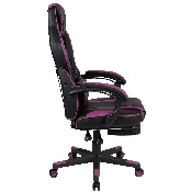X40 Gaming Chair Racing Ergonomic Computer Chair with Fully Reclining Back/Arms, Slide-Out Footrest, Massaging Lumbar - Black/Purple, CH-00288-PR-GG