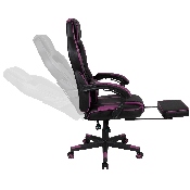 X40 Gaming Chair Racing Ergonomic Computer Chair with Fully Reclining Back/Arms, Slide-Out Footrest, Massaging Lumbar - Black/Purple, CH-00288-PR-GG