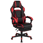 X40 Gaming Chair Racing Ergonomic Computer Chair with Fully Reclining Back/Arms, Slide-Out Footrest, Massaging Lumbar - Red, CH-00288-RED-GG