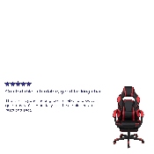 X40 Gaming Chair Racing Ergonomic Computer Chair with Fully Reclining Back/Arms, Slide-Out Footrest, Massaging Lumbar - Red, CH-00288-RED-GG