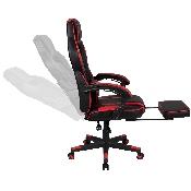 X40 Gaming Chair Racing Ergonomic Computer Chair with Fully Reclining Back/Arms, Slide-Out Footrest, Massaging Lumbar - Red, CH-00288-RED-GG