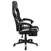 X40 Gaming Chair Racing Ergonomic Computer Chair with Fully Reclining Back/Arms, Slide-Out Footrest, Massaging Lumbar - White, CH-00288-WH-GG