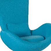 Egg Series Aqua Fabric Side Reception Chair, CH-162430-AQ-FAB-GG