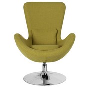 Egg Series Green Fabric Side Reception Chair, CH-162430-GN-FAB-GG