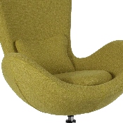 Egg Series Green Fabric Side Reception Chair, CH-162430-GN-FAB-GG