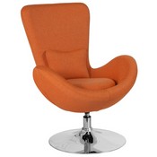 Egg Series Orange Fabric Side Reception Chair, CH-162430-OR-FAB-GG