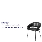 Fusion Series Contemporary Black LeatherSoft Side Reception Chair, CH-162731-BK-GG