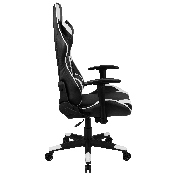 X20 Gaming Chair Racing Office Ergonomic Computer PC Adjustable Swivel Chair with Fully Reclining Back in Black LeatherSoft, CH-187230-1-BK-GG