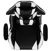 X20 Gaming Chair Racing Office Ergonomic Computer PC Adjustable Swivel Chair with Fully Reclining Back in Black LeatherSoft, CH-187230-1-BK-GG