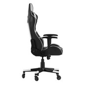 X20 Gaming Chair Racing Office Computer PC Adjustable Chair with Reclining Back and Transparent Roller Wheels in Black LeatherSoft, CH-187230-1-BK-RLB-GG
