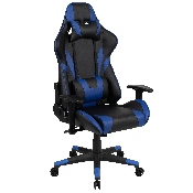 X20 Gaming Chair Racing Office Ergonomic Computer PC Adjustable Swivel Chair with Reclining Back in Blue LeatherSoft, CH-187230-1-BL-GG