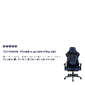 X20 Gaming Chair Racing Office Ergonomic Computer PC Adjustable Swivel Chair with Reclining Back in Blue LeatherSoft, CH-187230-1-BL-GG