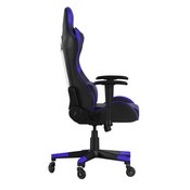 X20 Gaming Chair Racing Office Computer PC Adjustable Chair with Reclining Back and Transparent Roller Wheels in Blue LeatherSoft, CH-187230-1-BL-RLB-GG