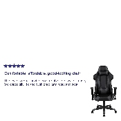 X20 Gaming Chair Racing Office Ergonomic Computer PC Adjustable Swivel Chair with Reclining Back in Gray LeatherSoft, CH-187230-1-GY-GG