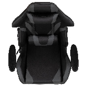 X20 Gaming Chair Racing Office Ergonomic Computer PC Adjustable Swivel Chair with Reclining Back in Gray LeatherSoft, CH-187230-1-GY-GG