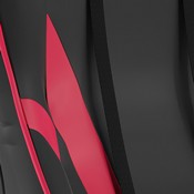 X20 Gaming Chair Racing Office Computer PC Adjustable Chair with Reclining Back and Transparent Roller Wheels in Red LeatherSoft, CH-187230-1-Red-RLB-GG