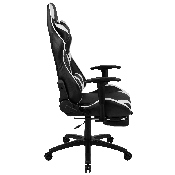 X30 Gaming Chair Racing Office Ergonomic Computer Chair with Fully Reclining Back and Slide-Out Footrest in Black LeatherSoft, CH-187230-BK-GG