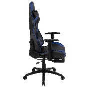 X30 Gaming Chair Racing Office Ergonomic Computer Chair with Reclining Back and Slide-Out Footrest in Blue LeatherSoft, CH-187230-BL-GG