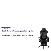 X30 Gaming Chair Racing Office Ergonomic Computer Chair with Reclining Back and Slide-Out Footrest in Gray LeatherSoft, CH-187230-GY-GG