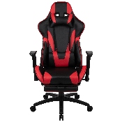 X30 Gaming Chair Racing Office Ergonomic Computer Chair with Fully Reclining Back and Slide-Out Footrest in Red LeatherSoft, CH-187230-RED-GG