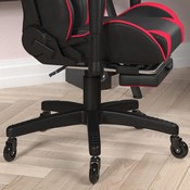 X30 Gaming Chair Racing Computer Chair with Reclining Back, Slide-Out Footrest, and Transparent Roller Wheels in Red LeatherSoft, CH-187230-RED-RLB-GG